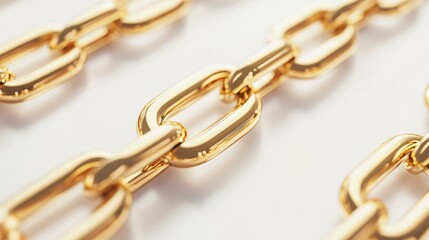 Fototapeta premium Golden Chains: A Luxurious and Interconnected Abstract Background