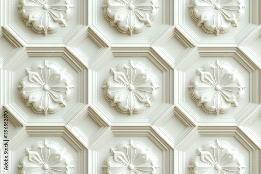 Poster sophisticated classical 3d pattern. ancient ornament. background image. created with generative ai t