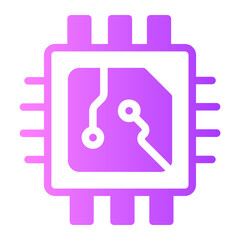 Obraz premium Chip gradient icon