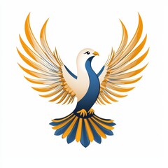 Obraz premium Design of dove icon logo illustration isolated on white background