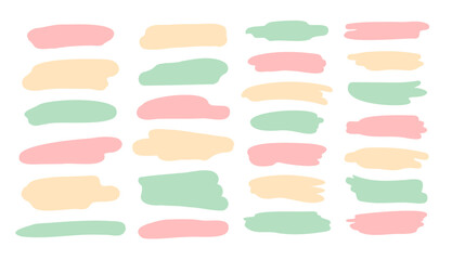 Abstract Marker Background Collection. Hand Drawn Isolated Astract Shapes Set.