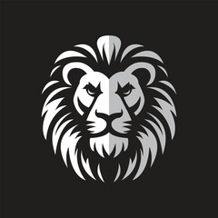 18. Monochrome Lion Head Emblem Design