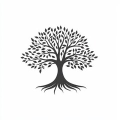 Design of tree logo icon symbol illustration isolated on white background