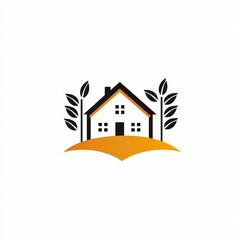 Design of farm house concept icon logo illustration isolated on white background