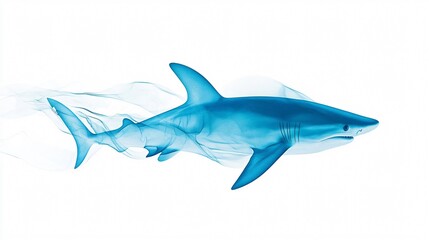 Fototapeta premium Blue Shark: Abstract Underwater Art - Marine Predator