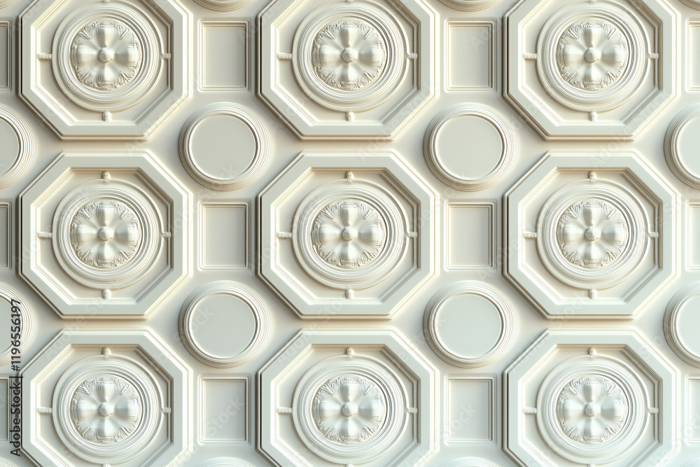 Poster sophisticated classical 3d pattern. ancient ornament. background image. created with generative ai t