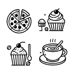 your minimalist bread icon with clean lines on a white background