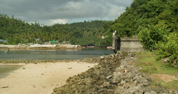 An unfinished bridge leading to Union Road in Siargao island, Philippines.