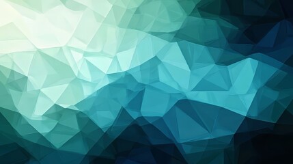 Fototapeta premium Abstract teal and blue geometric texture with layered triangular shapes.
