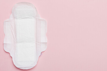 Women hygiene products or sanitary pad on colored background. Pastel color. Closeup. Empty place for text. Female daily hygiene © sosiukin