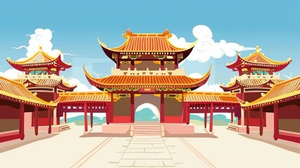 Obraz premium _Art_prints_Ancient_chinese_architecture_chinese