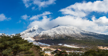 雪の霧島ジオパーク_二湖パノラマ展望台