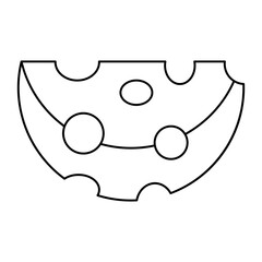 cheese icon, Editable Stroke. Pixel Perfect. For Mobile and Web. Contains icons such as Bread, Hamburger, Milk, Carrot, Fruit, Vegetables