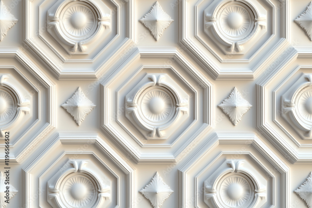 Poster sophisticated classical 3d pattern. ancient ornament. background image. created with generative ai t