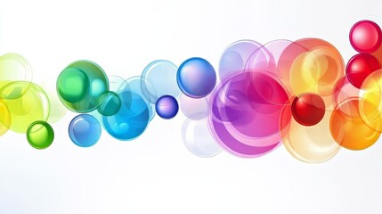 Colorful abstract bubbles in vibrant shades on a soft background.