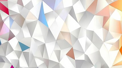 Obraz premium Abstract geometric pattern with vibrant colors and reflective surfaces.