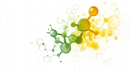 Abstract Molecular Structure Background: Science, Chemistry, and Biology