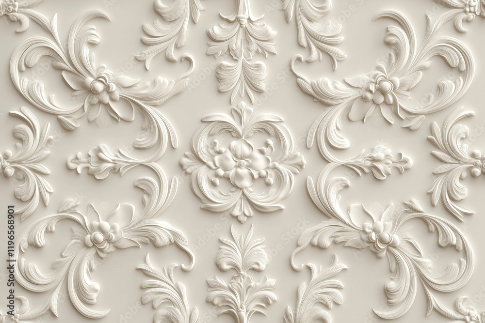 Poster sophisticated classical 3d pattern. ancient ornament. background image. created with generative ai t