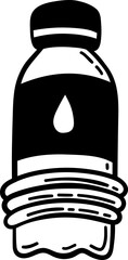 Doodle Water Bottle Hand Drawn Illustration