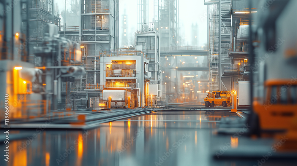 Poster futuristic background with technological elements and building structures . generative ai
