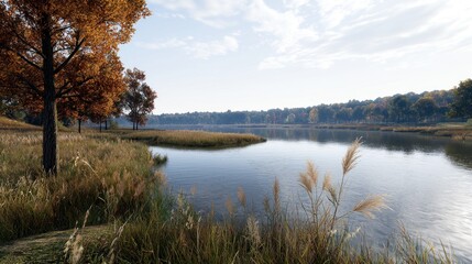 Autumn Lake Serenity