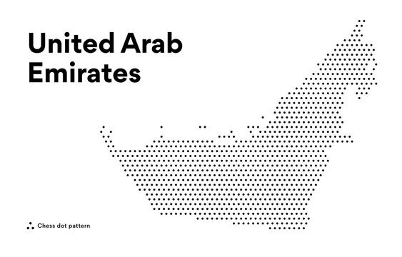 Dotted Map of United Arab Emirates