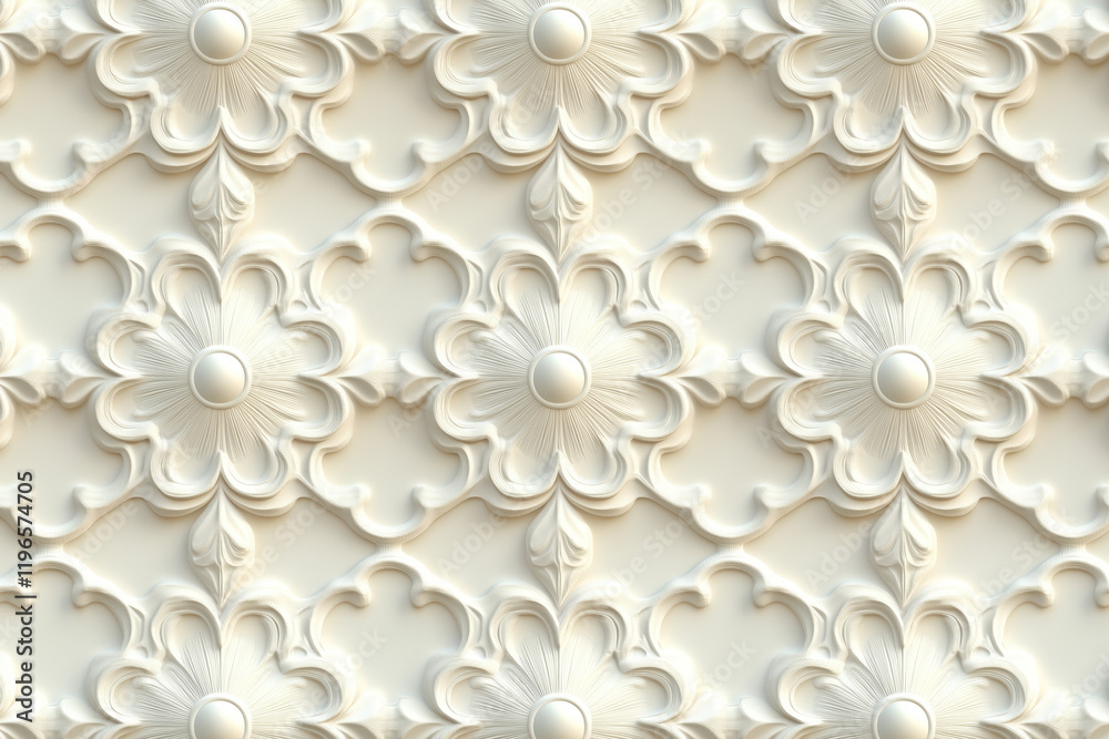 Poster sophisticated classical 3d pattern. ancient ornament. background image. created with generative ai t
