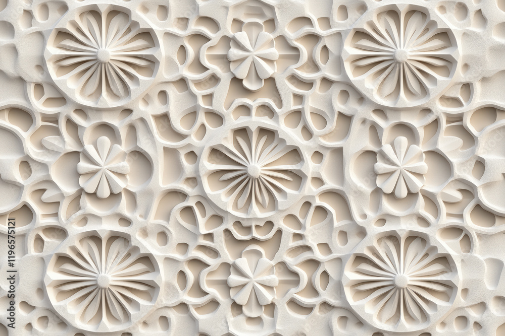 Poster sophisticated classical 3d pattern. ancient ornament. background image. created with generative ai t