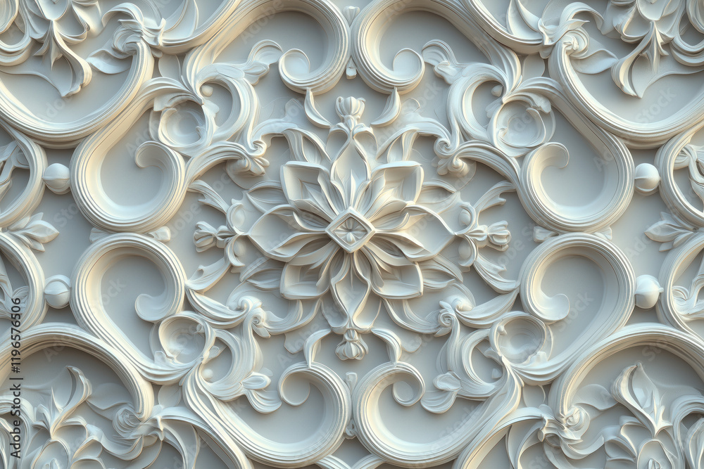 Poster sophisticated classical 3d pattern. ancient ornament. background image. created with generative ai t