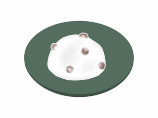 お皿にのった豆大福