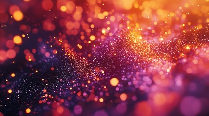 A lively scene of a samba parade during Carnival, with a defocused backdrop of twinkling particles -