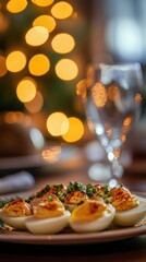 Deviled Eggs Festive Christmas Dinner