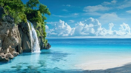Secluded Waterfall Beach
