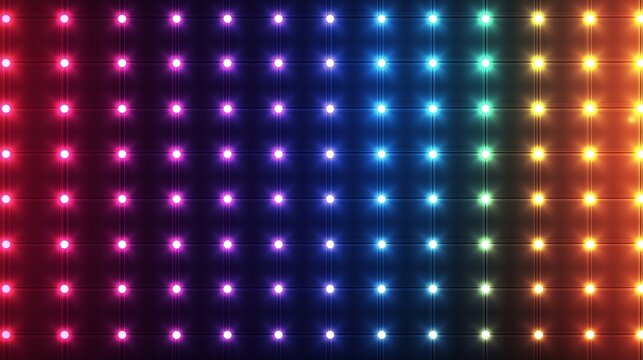 A glowing neon grid texture in bold, colorful cartoon style - Powered by Adobe
