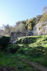 old town historical place Stone arch entrance. High quality photo