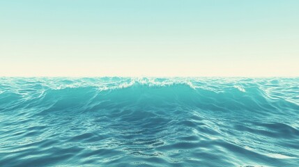 Tranquil Ocean Waves Under Clear Sky