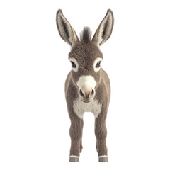 Naklejka premium Curious donkey close-up farm animal photography