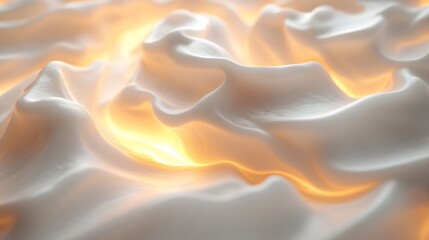 Obraz premium A fluffy whipped cream surface with glowing edges