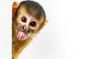 Obraz premium Animal behavior playful monkey in jungle - close-up wildlife photography