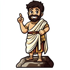 Obraz premium Ancient Greek Philosopher: A Symbol of Wisdom, Knowledge, and Enlightenment