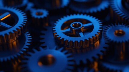 Intricate Machinery: A Close-Up of Interlocking Gears