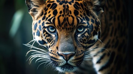 Obraz premium Intense gaze of a jaguar.