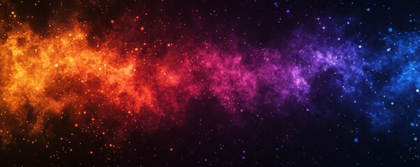 Fototapeta premium Dark grainy color gradient background purple red orange blue black glowing banner header abstract design