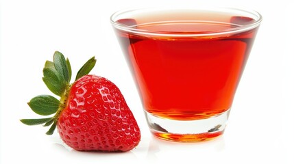 Refreshing strawberry drink recipe kitchen beverage bright setting top-down view healthy concept