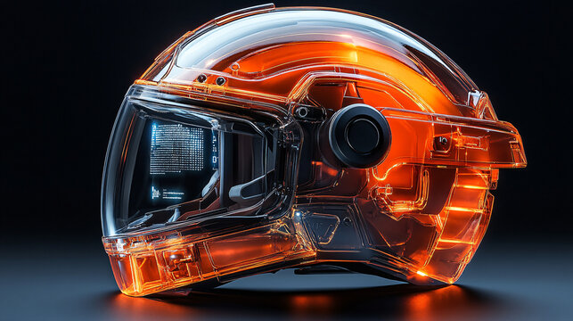 a helmet with a light on it