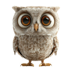 Obraz premium Owlet portrait nature park digital illustration cute