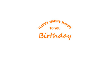 HAPPY Birthday TO YOU（誕生日おめでとう）のシンプルなロゴマーク