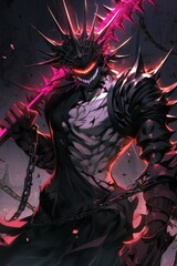 Dark Fantasy Warrior with Fierce Armor