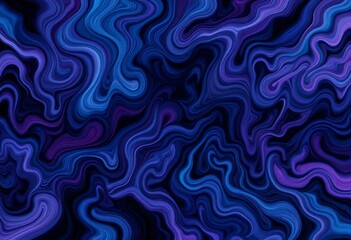 Fototapeta premium Abstract Blue Purple Swirling Wave Pattern Design