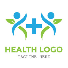 Green nature human modern minimalist medical logo design